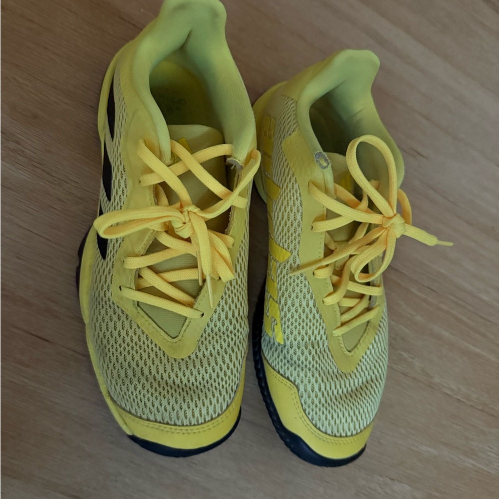 Yellow Adidas Tennis Sneakers Breathable Mesh Lightweight